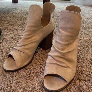 Slouched Open Toe Heel